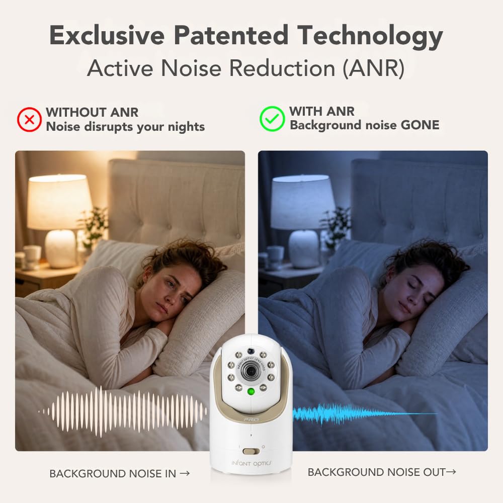DXR-8 PRO 5 inch HD video baby monitor with 1 camera ANR no WiFi hack proof pan tilt zoom interchangeable lens