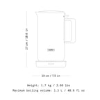 Electric stainless steel tea kettle 1.2L 40oz steel water boiler for home kitchen tea coffee