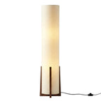 Parker Paper Lantern Floor Lamp 48 Inch Tall Wood Frame Asian Tower Shade for Bedroom Living Room Office Decor