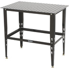 Steel welding table with 24 piece fit up tool kit 600 lb capacity heavy duty workbench for workshop