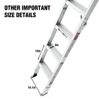 Aluminum Attic Ladder Pull Down System Attic Stairs Attic Lift 7'8 to 10'3 Ceiling 22.5 x 54 380 lbs Capacity