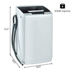 Fully Automatic 2 in 1 Portable Washing Machine 8.8lbs Spinner Combo 1.04 cu.ft 10 Programs Drain Pump