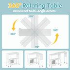 360 Craft Cart 26 Vinyl Storage and Pegboards Rolling Organizer Compatible with Heat Press and Cutting Machine