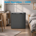 1.6 Cu Ft Small Refrigerator with 7 Level Adjustable Thermostat Silver Compact Mini Fridge for Home Dorm