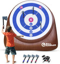 Bull Hawker Giant Axe Darts 15 Plus Games Axe Throwing Backyard Game with Air Pump Outdoor Adults Family Party
