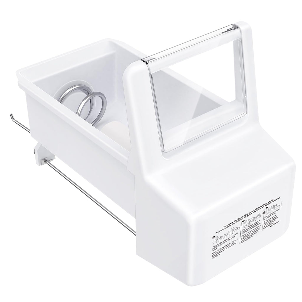 Upgraded WPW10558424 W10558424 WRS321SDHZ01 WRS321SDHZ05 WRS321SDHZ08 fridge ice bucket ice bin replacement