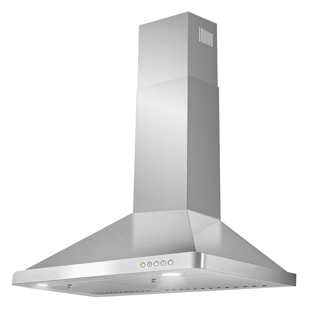 30 in 380 CFM ducted wall mount range hood LED stainless steel kitchen exhaust vent fan for home