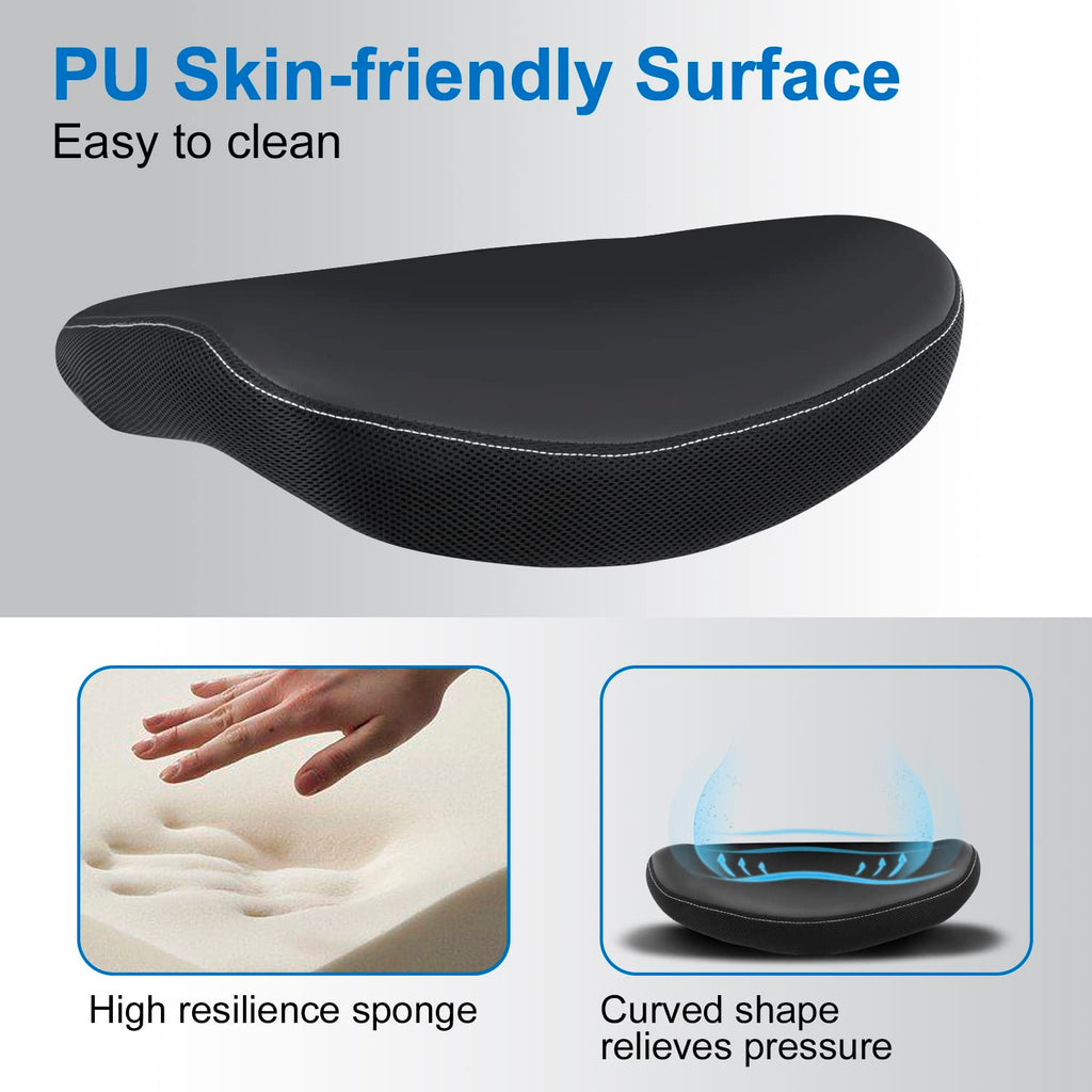 Ergonomic Office Chair PU Leather Mesh Back Lumbar Support Flip Up Arms Swivel Executive Desk Chair