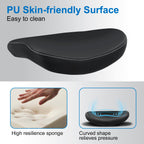 Ergonomic Office Chair PU Leather Mesh Back Lumbar Support Flip Up Arms Swivel Executive Desk Chair