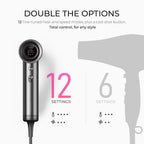 Blow Dryer with Comb and Diffuser 110000RPM Professional Ionic Hair Dryer for Fast Salon Drying