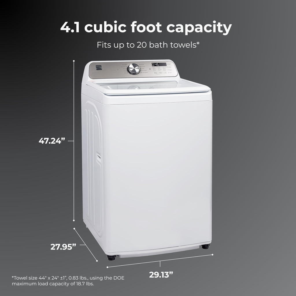Top Load Washing Machine, 4.1 Cu Ft, Triple Action Agitator