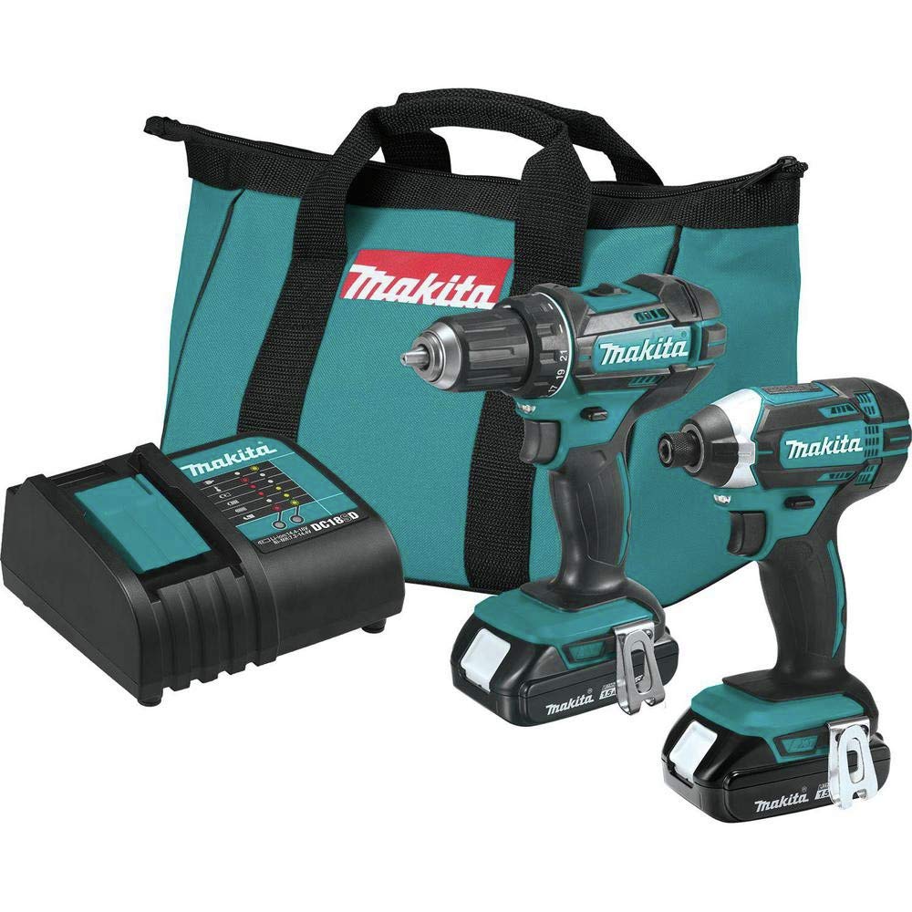 CT225SYX 18V LXT Lithium Ion Compact Cordless 2 Piece Combo Kit with 1.5Ah Batteries Power Tool Set