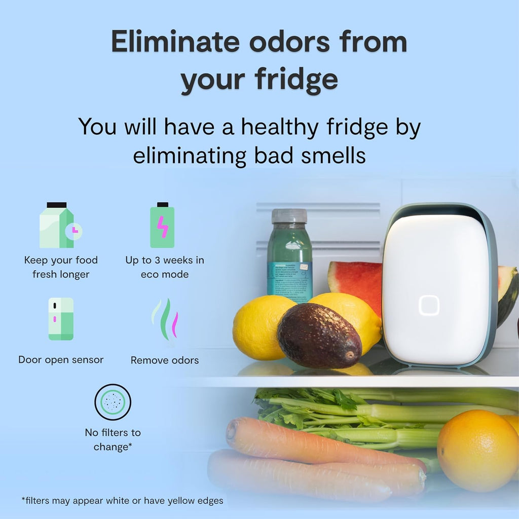 2 Smart Fridge Extends Freshness Reduces Waste Removes Odors Photocatalytic Washable Filter USB C Power