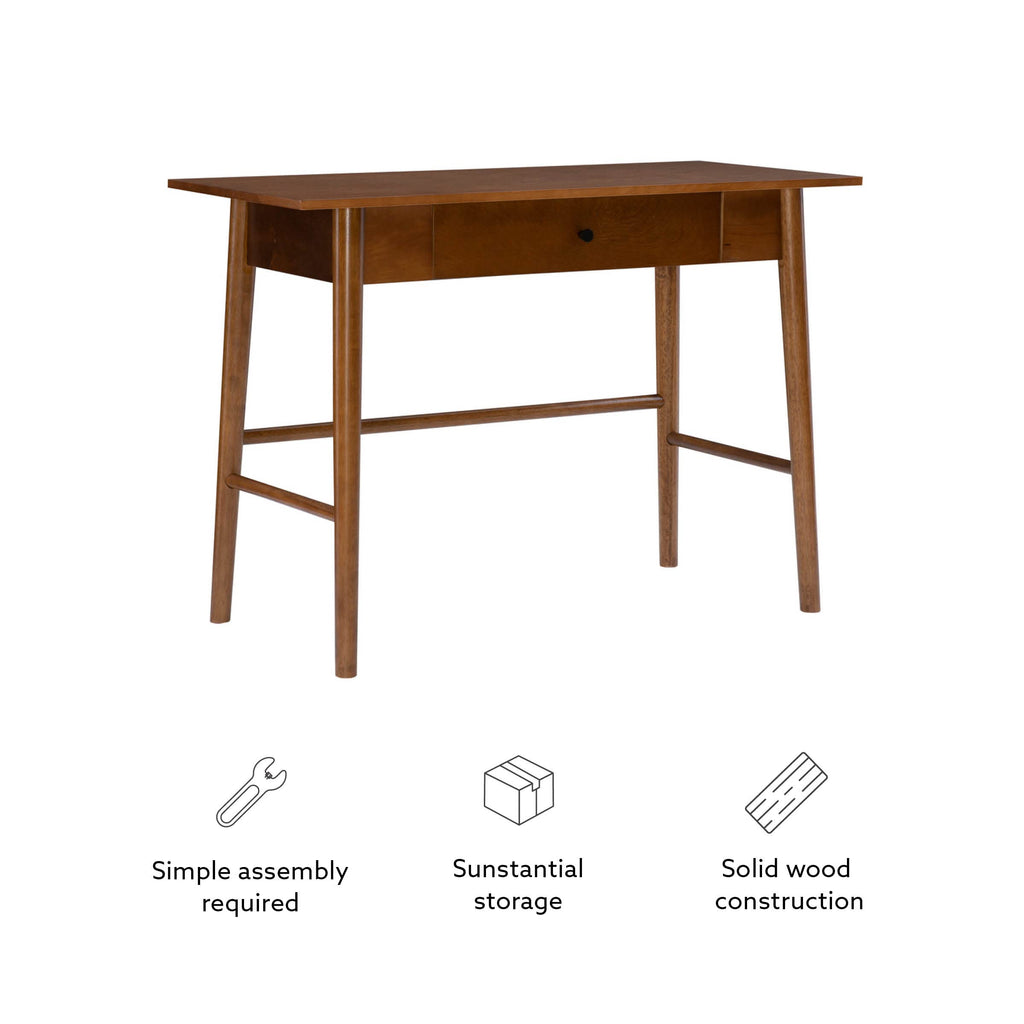 Mid Century Walnut Writing Desk for Home Office, Melissa