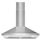 30 in 380 CFM ducted wall mount range hood LED stainless steel kitchen exhaust vent fan for home