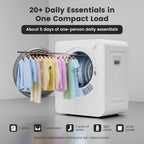 1.5 Cu Ft Portable Clothes Dryer 120V Vented Electric Dryer Compact Laundry Machine for Home Apartment