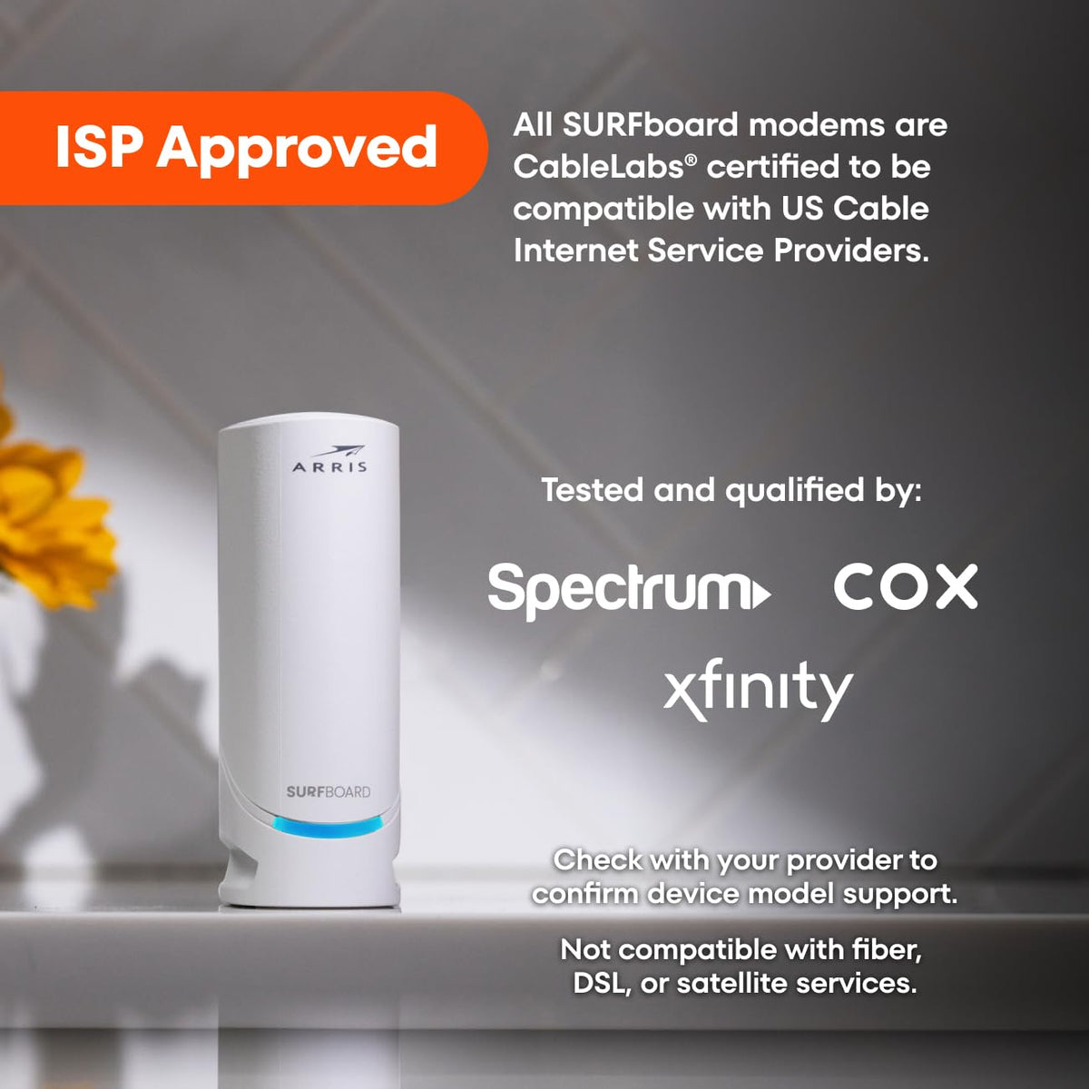 S34 DOCSIS 3.1 Multi Gig Cable Modem 2.5Gbps 1Gbps Ethernet Ports Compatible with Xfinity Cox Spectrum