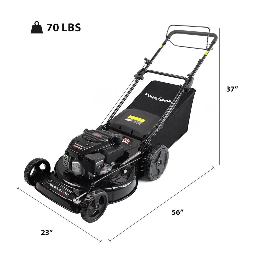 EasyDrive Pro 22 inch 170cc self propelled gas lawn mower walk behind design 22 inch cutting deck