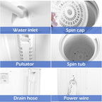 Portable mini compact twin tub washing machine 20lbs washer and spinner for apartments dorms RVs blue white