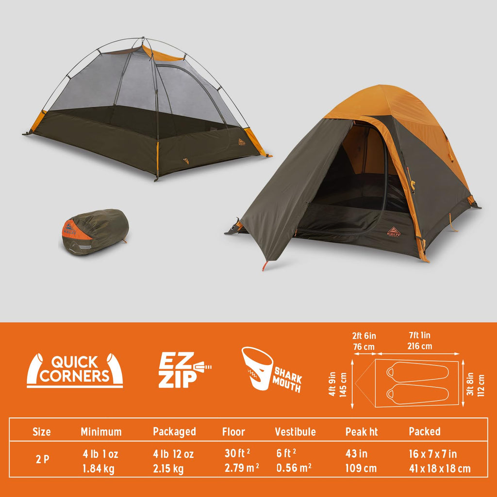Grand Mesa 2P and 4P Backpacking Tent 3 Season Camping Thru Hiking Aluminum Pole Single Door Vestibule
