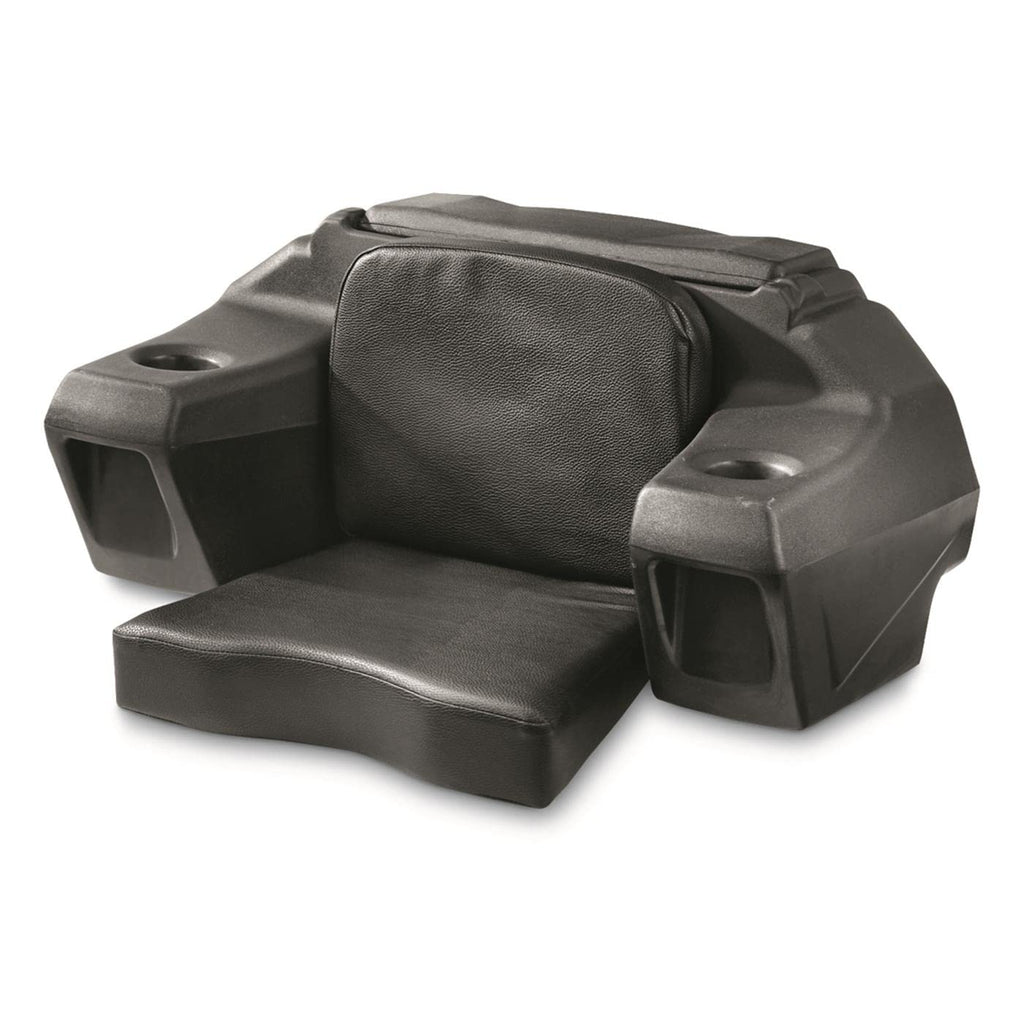 ATV lounger seat with storage large cushion padded backrest cargo box helmet holder heavy duty universal