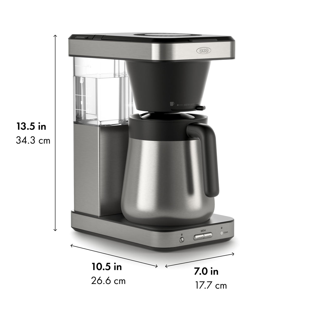 8 Cup Coffee Maker Single Serve Thermal Carafe Stainless Steel Brewing Machine for Home Office