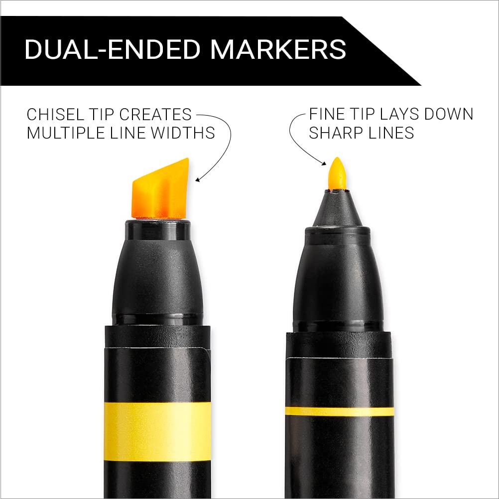 Premier Dual Ended Art Markers Set 72 Assorted Colors Adult Coloring Drawing Art Crafts Bible Study