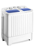 Portable mini compact twin tub washing machine 20lbs washer and spinner for apartments dorms RVs blue white