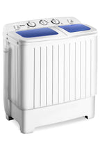 Portable mini compact twin tub washing machine 20lbs washer and spinner for apartments dorms RVs blue white
