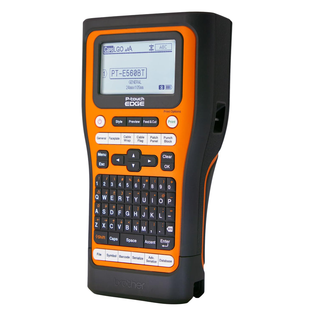 PT-E560BT Industrial Label Printer Bluetooth Cutter Heavy Duty Portable Label Maker for Warehouse
