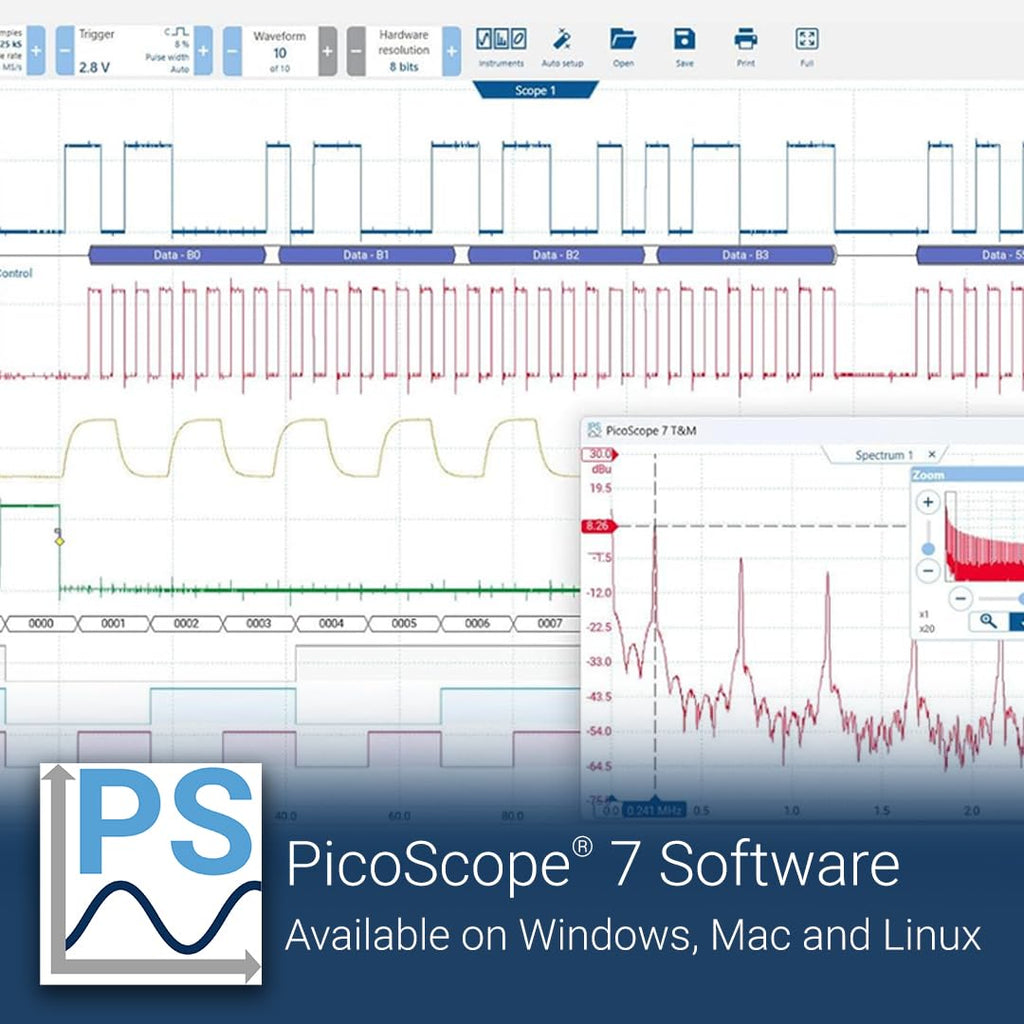 USB PC oscilloscope 2 channel 10 MHz bandwidth model 2204A portable for testing and measurement