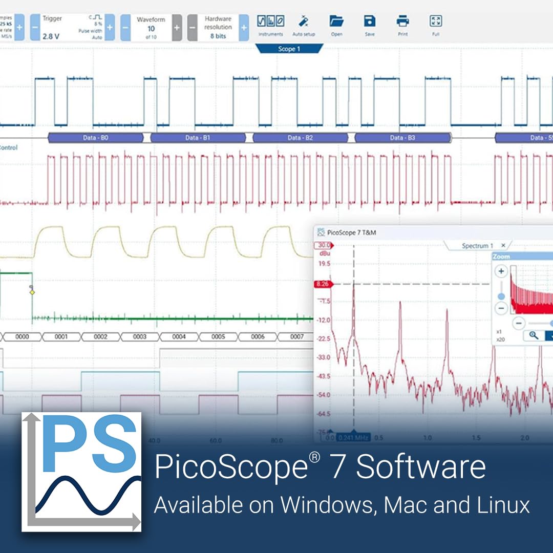 USB PC oscilloscope 2 channel 10 MHz bandwidth model 2204A portable for testing and measurement