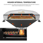 Pellet grill pizza oven attachment compatible with most pellet grills and smokers for outdoor cooking