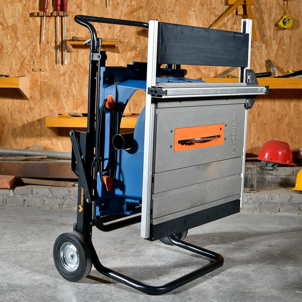 Portable Table Saw Stand 330 lbs Capacity Rolling Foldable 8 inch Wheels Heavy Duty Easy Storage Universal Fit