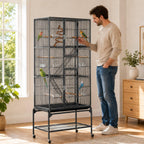 69 inch large bird cage for parakeets budgies 3 tier flight cage for small birds and pet birds