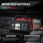 25A Pro+ Battery Charger 6V 12V Automatic Maintainer Engine Start Desulfator Repair for Lead Acid AGM LiFePO4