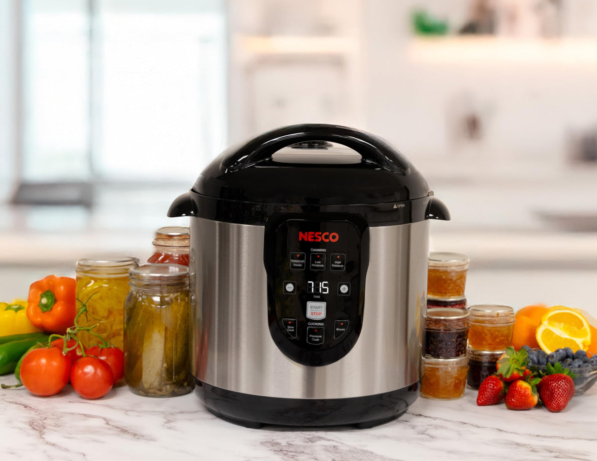 NPC 9 smart electric pressure canner cooker 9.5 quart stainless steel digital controls for food preservation