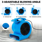 2200 CFM Half HP Commercial Air Mover Floor Drying Fan Heavy Duty Blower for Home and Commercial Use