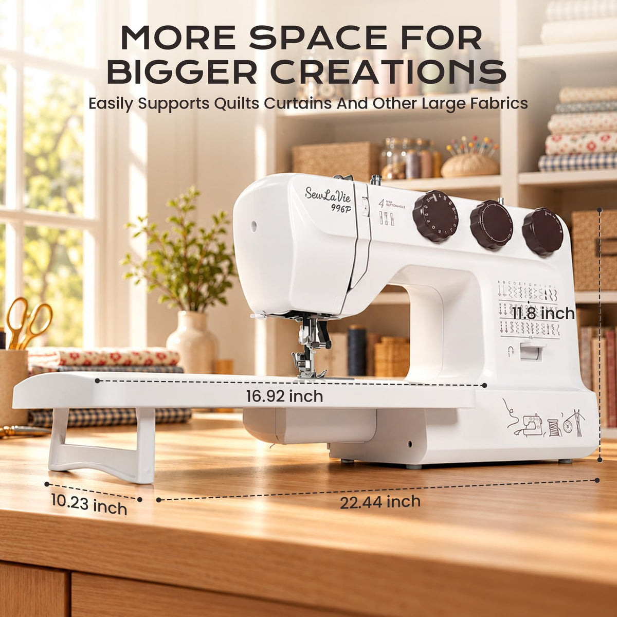 996P Mechanical Sewing Machine with 36 Built in Stitches for Beginners Household Daily Sewing