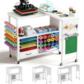 360 Craft Cart 26 Vinyl Storage and Pegboards Rolling Organizer Compatible with Heat Press and Cutting Machine