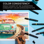 Premier Dual Ended Art Markers Set 72 Assorted Colors Adult Coloring Drawing Art Crafts Bible Study