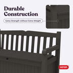 Solana 70 Gal Outdoor Storage Bench Waterproof Weather Resistant Patio Pool Accessories Deck Box