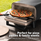 Artisan Pizza Oven MO201 12 Inch Pizza in 3 Minutes 700F 5 in 1 Gray Portable Countertop Oven