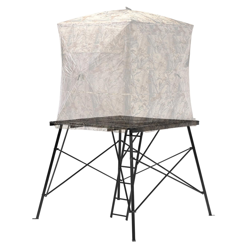 Ground Blind Platform 65 L x 65 W Steel Outdoor Hunting Trap Door Heavy Duty Portable Base