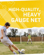 Quickster portable soccer goal backyard field durable Tension Tite frame 2 ply net adjustable click lock poles