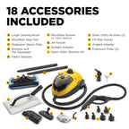 915e Multipurpose Steam Cleaner with 18 Accessories Portable for Home Car Upholstery Floors