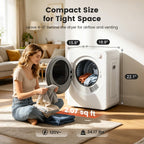 1.5 Cu Ft Portable Clothes Dryer 120V Vented Electric Dryer Compact Laundry Machine for Home Apartment