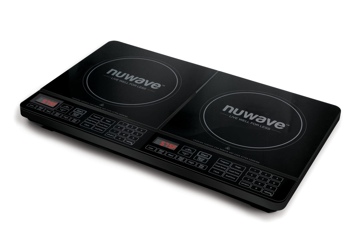 1800W Double Induction Cooktop with Two 8 Inch Burners, Independent Controls
