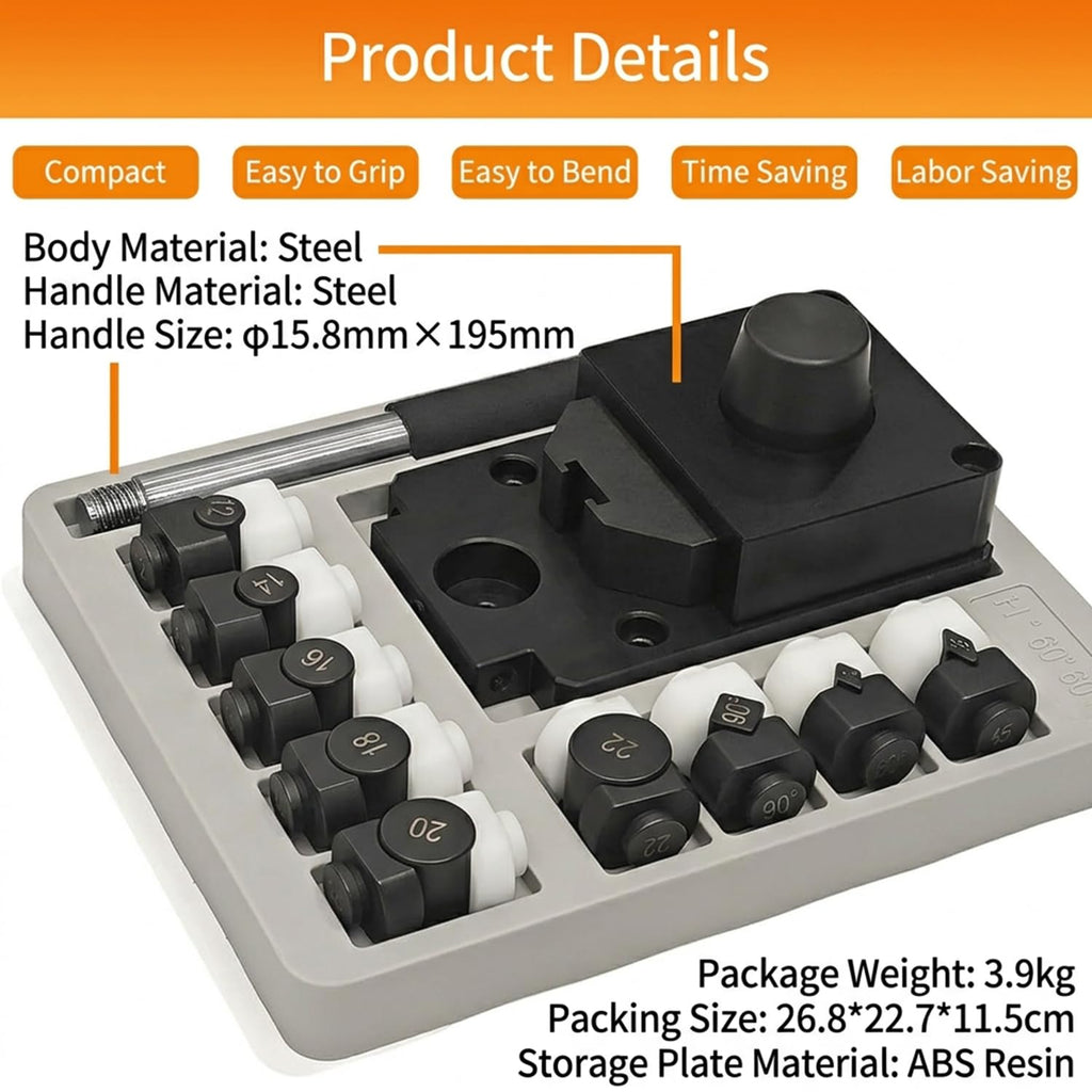 Ring Bender Tool Kit for Metal up to 3mm Steel Nylon Dies Mandrel Ring Sizer Spoon Ring Maker Heavy Duty Tool
