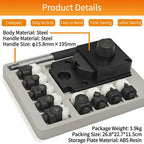 Ring Bender Tool Kit for Metal up to 3mm Steel Nylon Dies Mandrel Ring Sizer Spoon Ring Maker Heavy Duty Tool